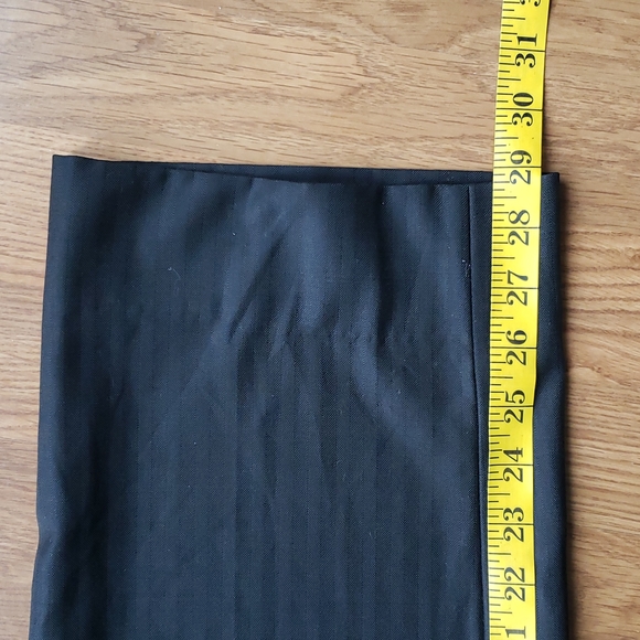 Canali Black Trouser Dress Pants 31" Waist X 29" Inseam Length Italian Designer - Picture 10 of 15